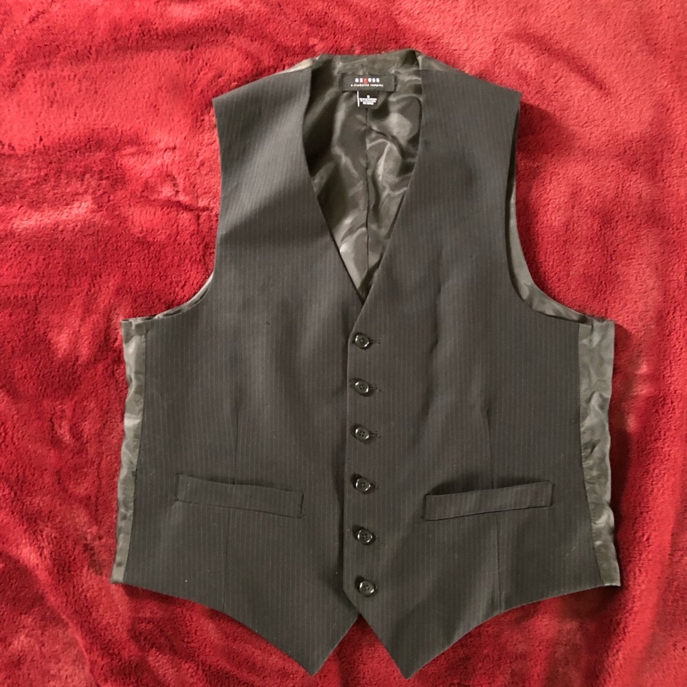 Men’s Black Pinstripe Vest (Sz. Sm)